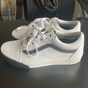 White low top Vans